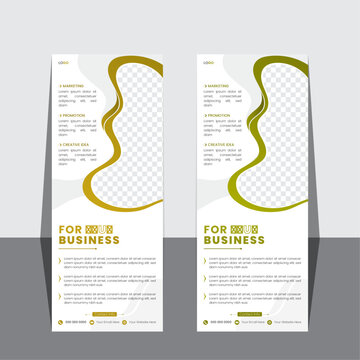 Creative professional editable business roll up banner design template

