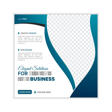 Modern business social media post design template
