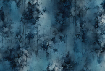 Beautiful Abstract Grunge Decorative Navy Blue Dark Stucco Wall Background. Art Rough Stylized Texture.