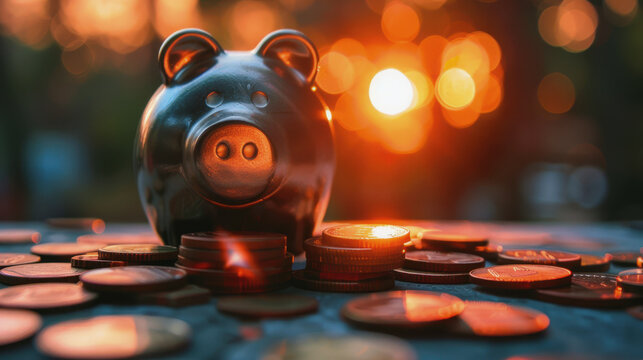 a money piggy bank. International Credit Union Day