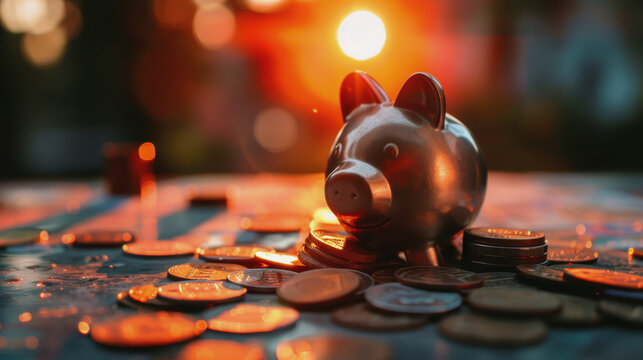 a money piggy bank. International Credit Union Day