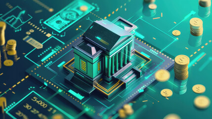 The National Bank. the bank building. International Credit Union Day