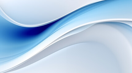 Fototapeta premium Abstract white wavy background with streaks of blue color.