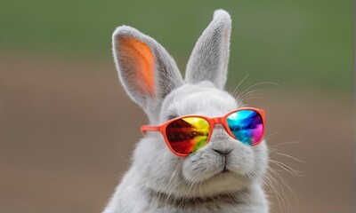 Rabbit Wear Colorful Sunglasses