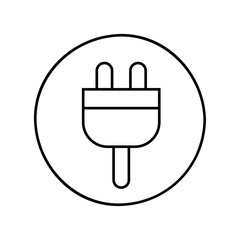 Electricity plug icon vector. Charger illustration sign. Electricity symbol or logo.