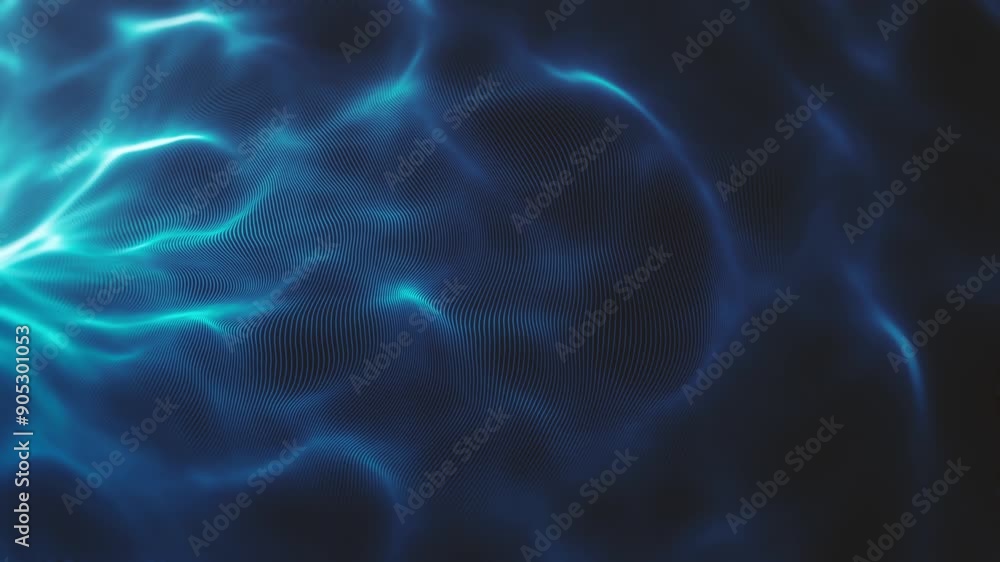 Poster abstract digital ocean surface background/ animation of an abstract background with quiet digital oc