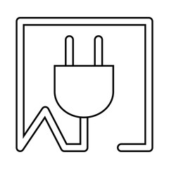 Electricity plug icon vector. Charger illustration sign. Electricity symbol or logo.