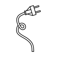 Electricity plug icon vector. Charger illustration sign. Electricity symbol or logo.