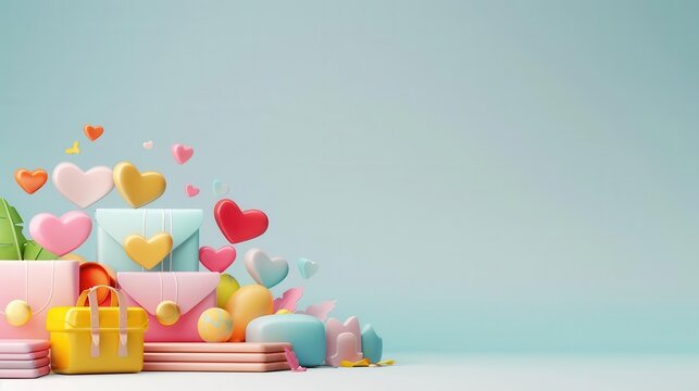 Customer loyalty, rewards programs, 3D illustration, retention strategies concept