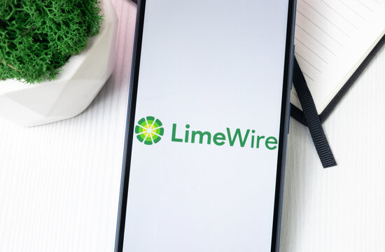 New York, USA - 21 June 2024: LimeWire Logo on Phone Screen, App or Company Icon