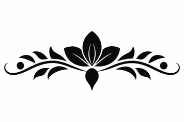 floral divider vector element illustration