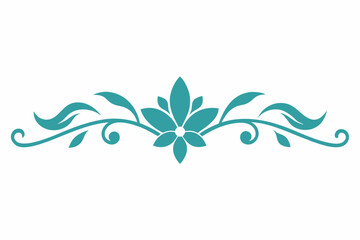 floral divider vector element illustration