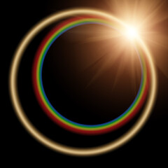 Abstract lens flare ring background Overlay