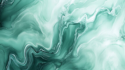 Obraz premium A mint abstract background with a fine, marble texture. The subtle veins and swirls create a luxurious and timeless look.