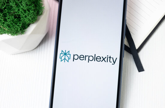 New York, USA - 21 June 2024: perplexity Logo on Phone Screen, App or Company Icon