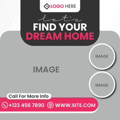 House selling service social media post design template