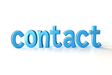 "Contact" word inscription, web template for design
