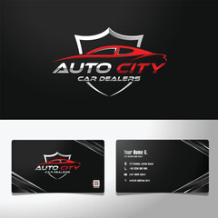Car dealer logo and business card