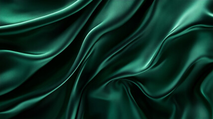 Fototapeta premium An emerald textured background with a smooth, satin-like texture. The glossy finish and deep green color add a touch of elegance and luxury.
