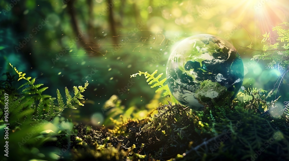 Aufkleber global communication network concept environmental technology sustainable development goals sdgs : g