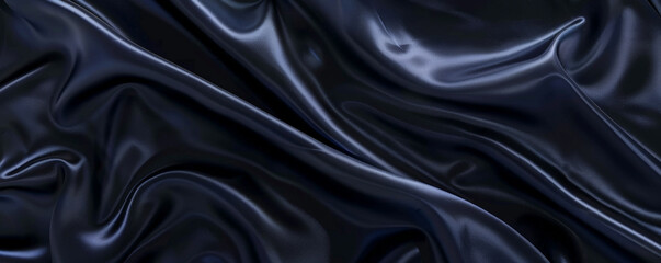Obraz premium Dark navy blue backdrop with a smooth, satin-like finish, reflecting light subtly and elegantly.