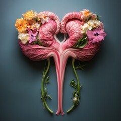Floral uterus bouquet
