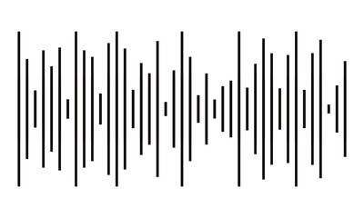 Equalizer music waves collection. Set of black music wave. Black music line wave beat collection. Frequency audio waveform with white background.