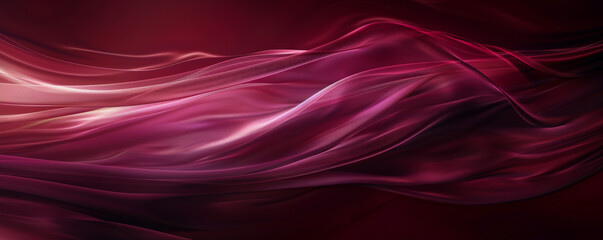 Fototapeta premium A rich burgundy background with soft, flowing lines and curves in shades of burgundy and pink, giving a sense of movement and fluidity.