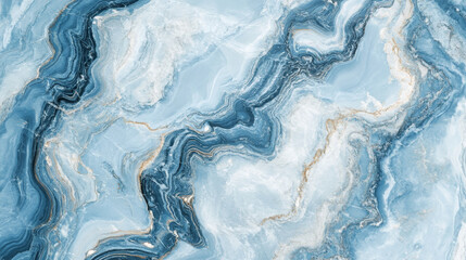 Italian marble texture featuring a mix of blue and grey swirls on a light blue background. The cool tones and intricate patterns give the marble a serene and elegant appearance.