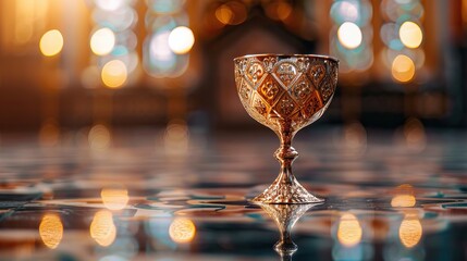 Christian chalice and host pattern