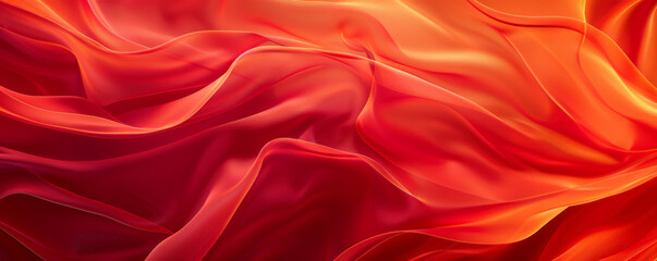 Obraz premium Vivid scarlet abstract backdrop with organic, flowing shapes and lines, evoking a sense of movement and energy.