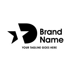 Obraz premium Simple and Memorable Initial D Star Logo