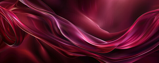 Obraz premium A rich burgundy background with soft, flowing lines and curves in various shades of burgundy and pink, giving a sense of organic movement and fluidity.