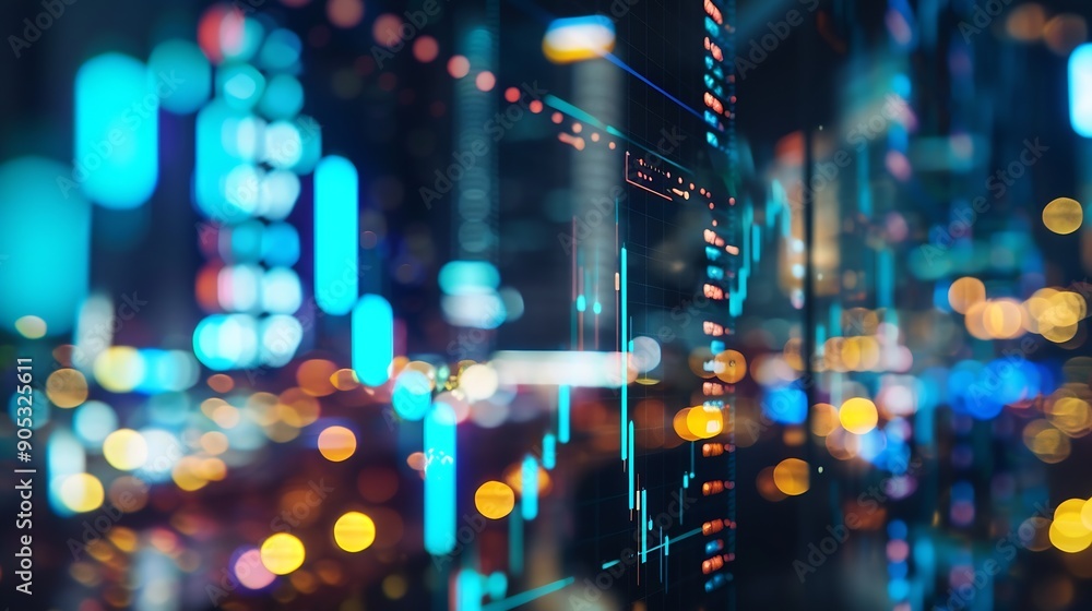 Aufkleber rate exchange trader graph chart economic growth business in the stock market index fund concept of trade forex digital technology online Buy and sell stocks strategy analysis investor : Generative AI