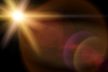 Abstract lens flare ring background.	