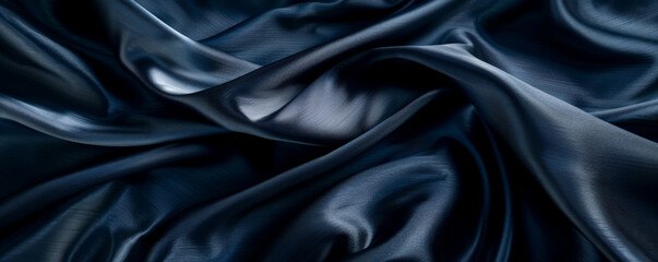 Obraz premium Dark navy blue backdrop with a smooth, pearl-like finish, reflecting light elegantly.