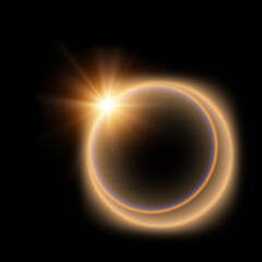 Abstract lens flare ring background Overlay