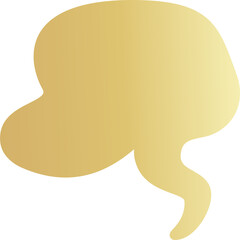 Golden speech bubbles set