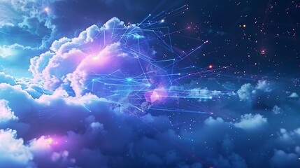 Obraz premium Data exchange digital technology background software development cloud computing Business Intelligence global network Data analysis techician team computer programming internet technol : Generative AI