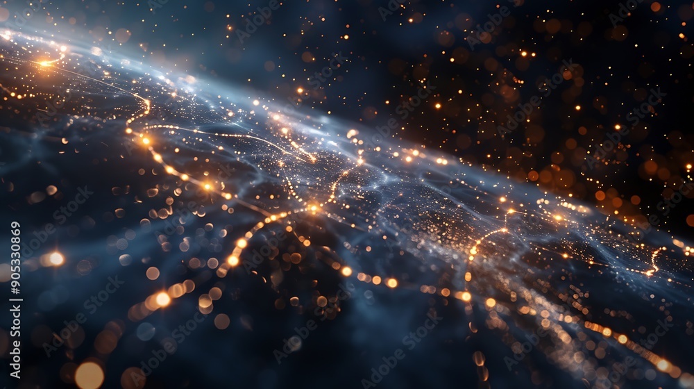 Poster global communication network concept digital transformation : generative ai