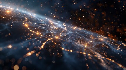 Global communication network concept Digital transformation : Generative AI