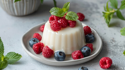 Delicious Diabetic-Friendly Panna Cotta with Fresh Berries