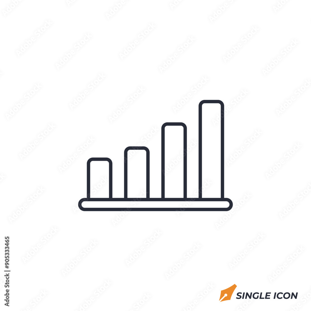 Poster bar chart icon vector illustration. bar chart symbol isolated on white background