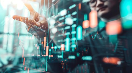 rate exchange trader graph chart economic growth business in the stock market index fund concept of trade forex digital technology online Buy and sell stocks strategy analysis investor : Generative AI