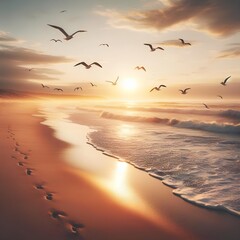 
twilight on a deserted beach 3