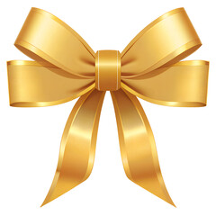 golden ribbon isolated on white