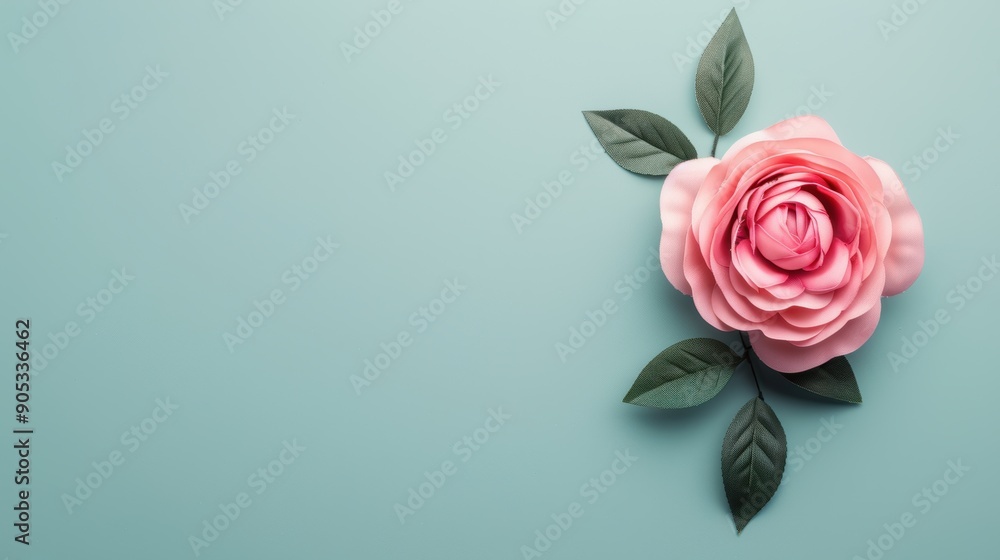 Poster a minimalist design featuring a delicate pink rose border, with a clean and simple layout that offer