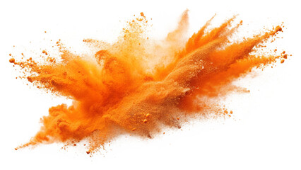 fire flames orange powder explosion blast splash on transparent background