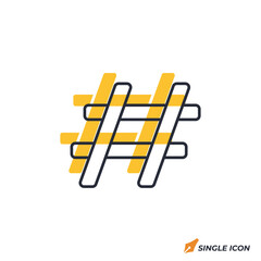Hastag icon vector illustration. Hastag symbol isolated on white background
