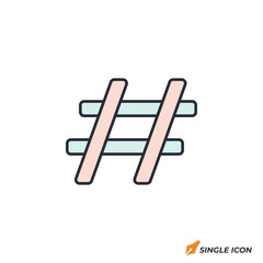 Hastag icon vector illustration. Hastag symbol isolated on white background